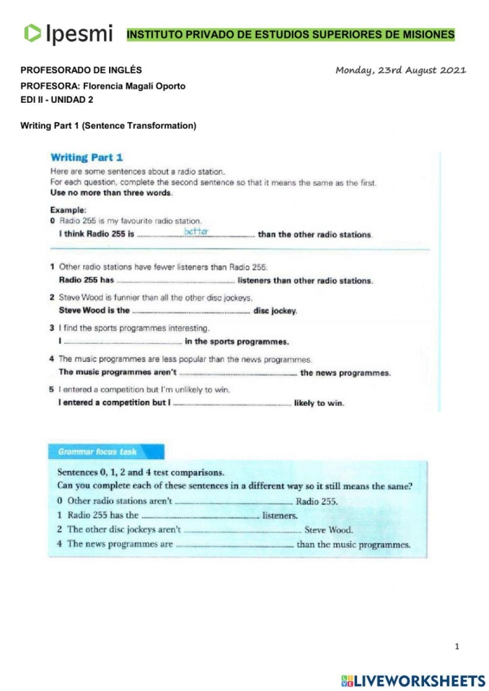 Image showcasing Sentence Makeover Part 1 worksheet designed for grammar practice in fourth grade Worksheet for Sentence Makeover Part 1 focusing on enhancing paragraph fluency for fourth graders