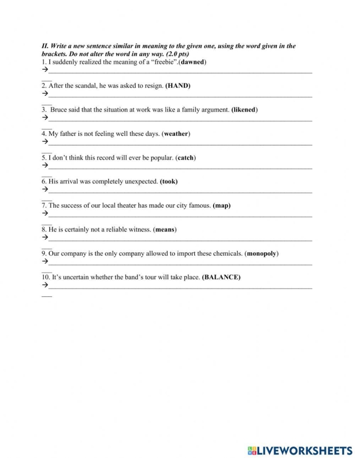 Image illustrating a grammar exercise where students rewrite a paragraph for better clarity and coherence Worksheet featuring Sentence Makeover Part 1 for fourth graders focusing on improving sentence flow