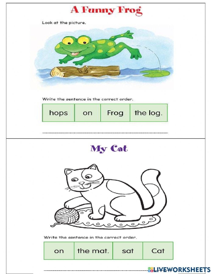 Engaging Sentence Mix-Up Game worksheet for teamwork and writing skills in fourth grade, image 19 Fourth graders collaborating on a Sentence Mix-Up Game worksheet to create sentences and stories