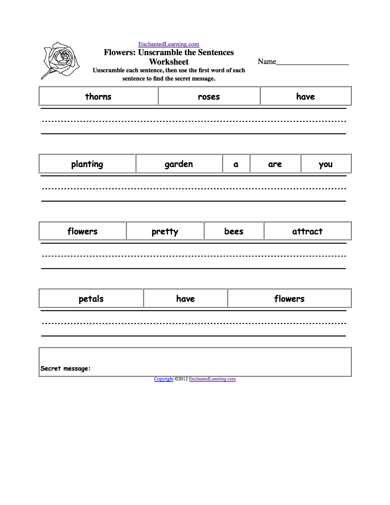 Worksheet 24 for reading practice on identifying sentence structures in an engaging story Fourth grade students working on a Find the Sentence Patterns worksheet with a fun messy story
