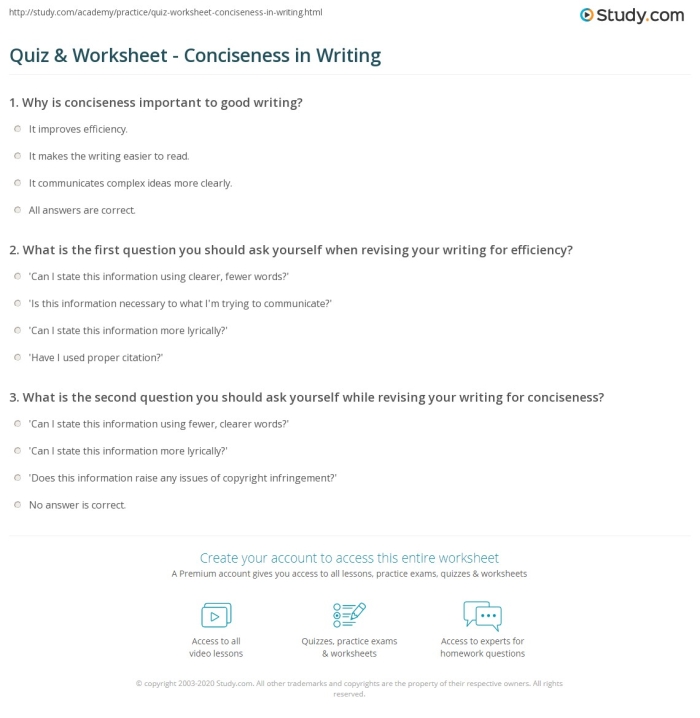 Express Ideas Precisely and Concisely worksheet for seventh graders, image 17 Seventh grade worksheet on expressing ideas clearly and concisely by editing sentences