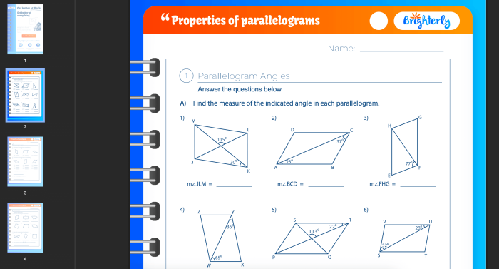 Geometry activity for 3rd graders to spot parallelograms and reveal a secret word, image 15 Third grade worksheet featuring various shapes for identifying parallelograms and coloring them