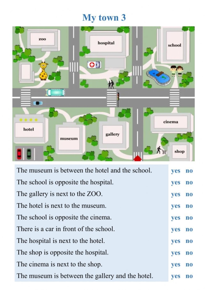Grammar and Mechanics worksheet for First Grade Shapes in Pictures: My Kind of Town worksheet for First Grade