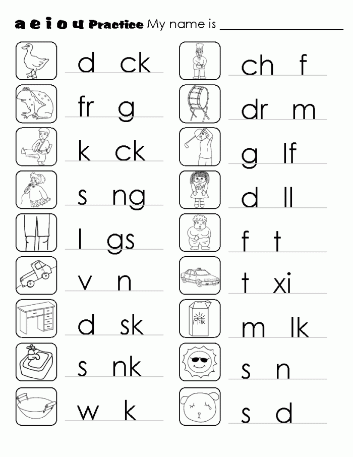 Know Your Short Vowels worksheet for early learners practicing vowel sounds and basic multiplication skills Preschool multiplication worksheet focusing on short vowel sounds with fill-in-the-blank activities