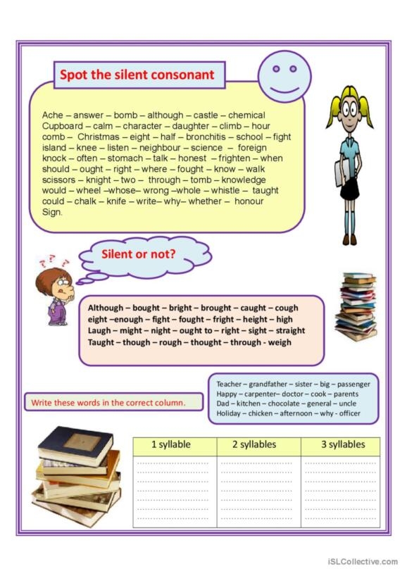 Engaging Silent Final Consonant worksheet for early readers Colorful worksheet for second graders focusing on silent final consonants