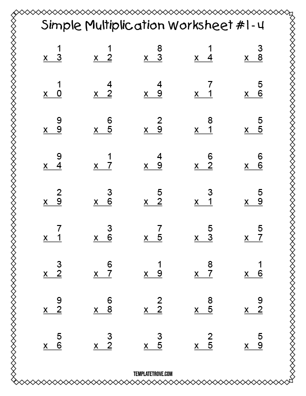 Engaging simple multiplication practice for young learners Broccoli-themed multiplication worksheet designed for third graders