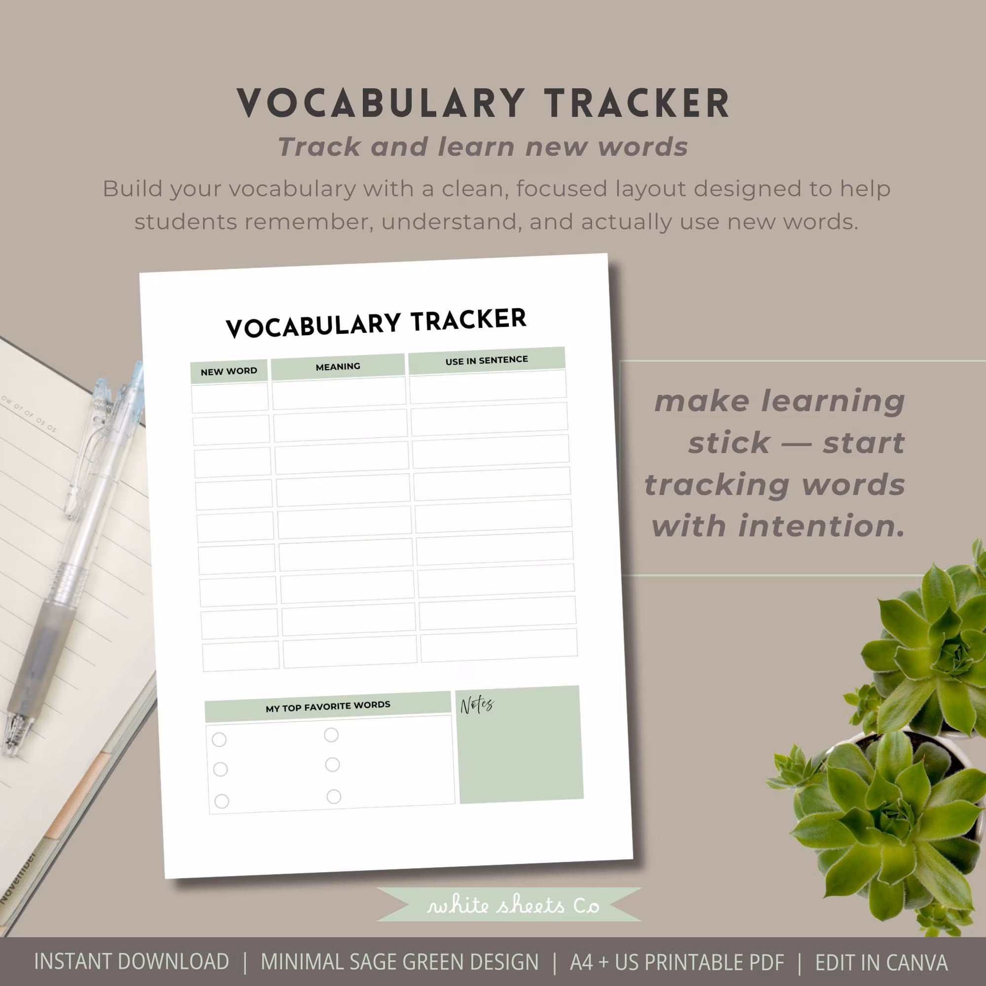 Engaging worksheet for middle schoolers to build and track essential vocabulary skills Academic Vocabulary Tracker worksheet designed for sixth-grade students to enhance their academic word knowledge