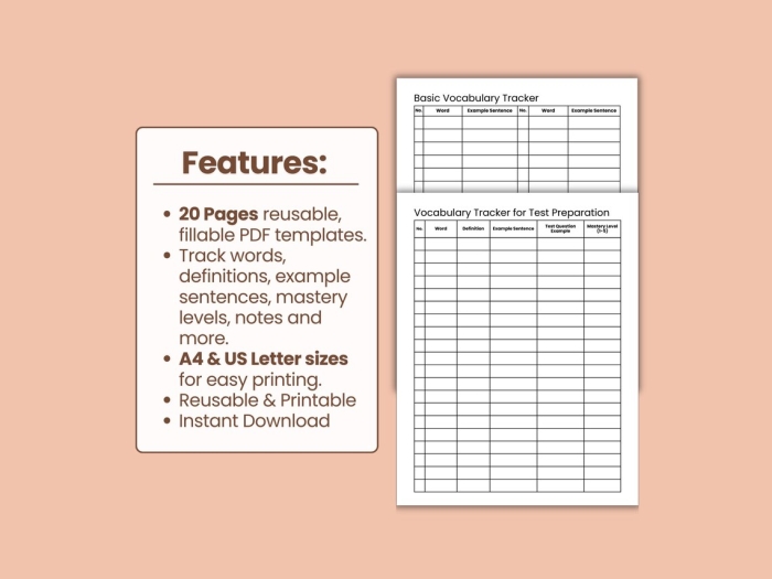Engaging academic vocabulary-building worksheet for middle school students to improve language proficiency Academic Vocabulary Tracker worksheet designed for sixth graders to enhance their vocabulary skills