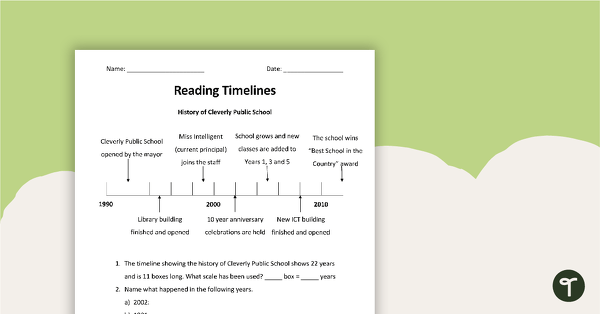 Educational resource for understanding BCE and CE timeline interpretation Reading BCE/CE timelines worksheet for sixth-grade students exploring historical events