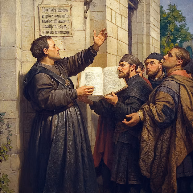 Sixth grade geometry worksheet featuring Martin Luther’s 95 Theses and the Protestant Reformation