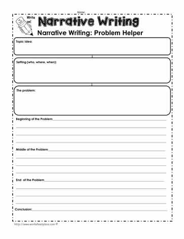 Worksheet titled Learning From Mistakes to help sixth graders plan personal narratives effectively Sixth grade student filling out a Narrative Writing Graphic Organizer focused on learning from mistakes