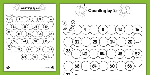Skip Counting Patterns Worksheet for Elementary Math Practice Third grade student practicing skip counting by 2s, 3s, 4s, 5s, 6s, 7s, 8s, and 9s on a hundreds chart worksheet