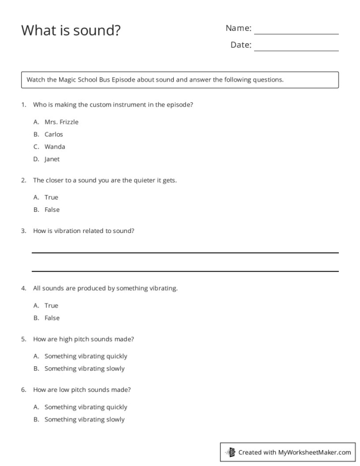 Exploring the science of sound vibrations with a geometry-based worksheet for grade 5 Fifth grade worksheet showing how vibrations create sound waves in particles