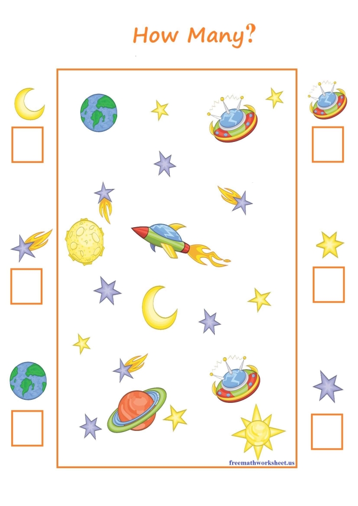Space Fractions Worksheet Activity 4 for Elementary Math Practice Fourth grade students solving space-themed fraction ratio problems by writing and simplifying fractions with planets and stars