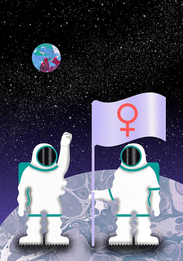 Worksheet for kids on the groundbreaking 2019 all-female spacewalk mission at the International Space Station Second grade worksheet about the historic first all-female spacewalk by astronauts Christina Koch and Jessica Meir