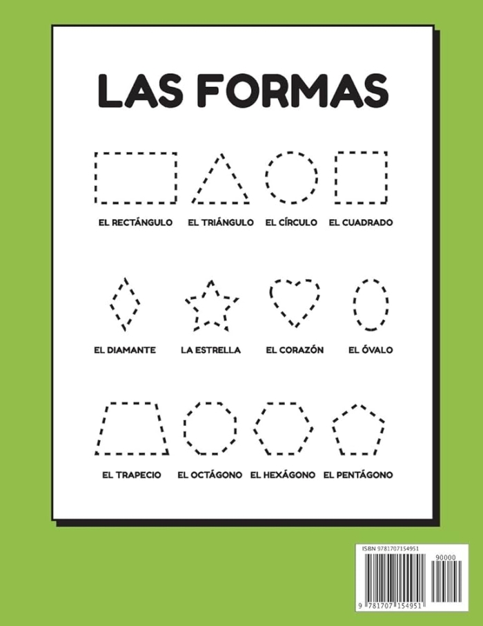 Spanish shapes vocabulary practice worksheet for young learners image 5 Fourth grade Spanish worksheet teaching shape names and pronunciation