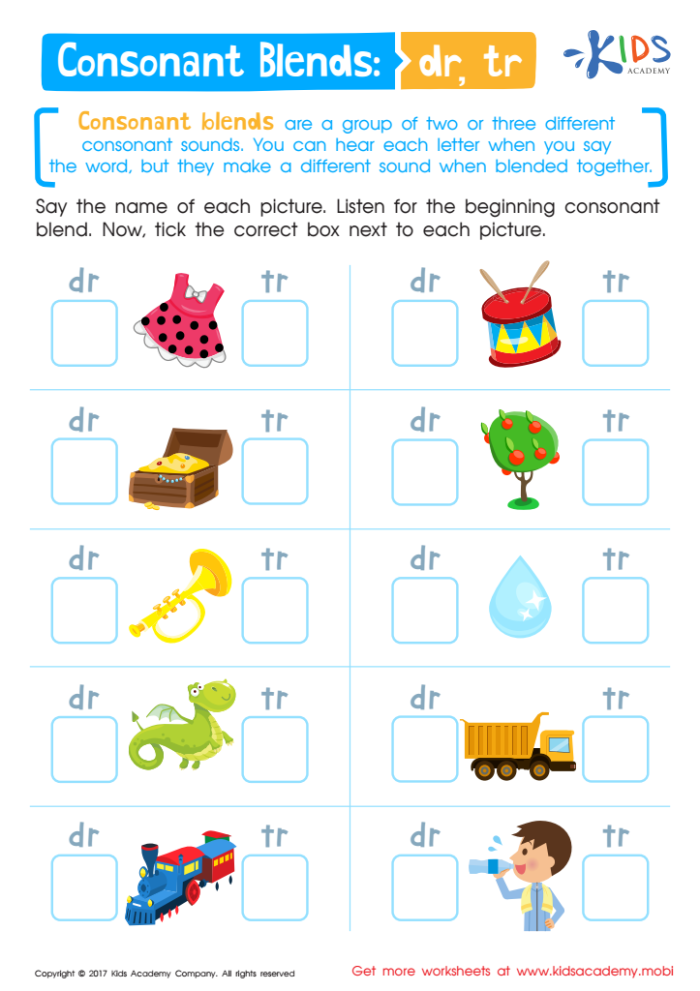 Ending consonant blends activity for young learners to match word beginnings and endings, image 16 First grade spelling worksheet with jumbled words focusing on ending consonant blends