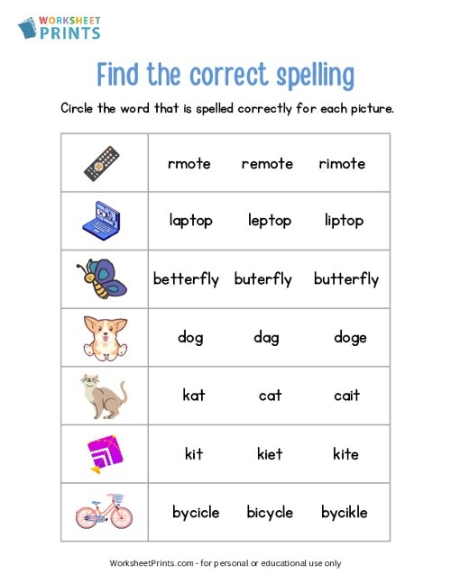 Worksheet 25 for third grade spelling practice with Natalie and Joseph's tests Third graders correcting spelling mistakes on a worksheet about time and money