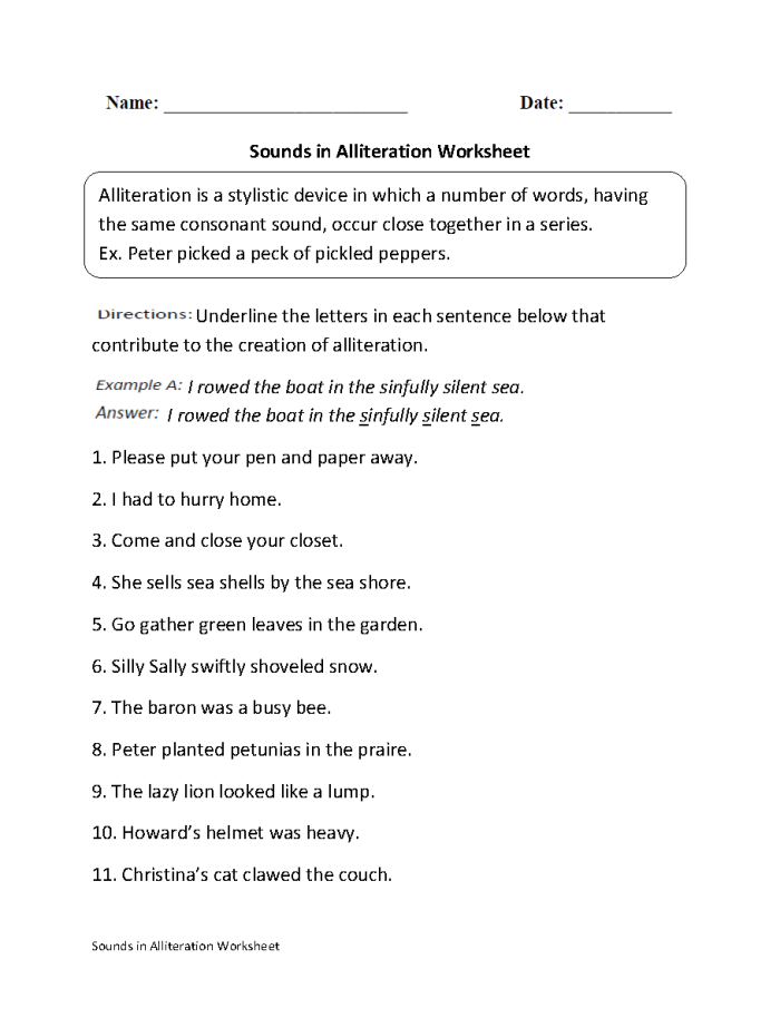 Discover alliteration through a fun poetry worksheet for third graders featuring Casey at the Bat spring poem Third Grade worksheet focusing on alliteration in the poem Casey at the Bat with springtime themes
