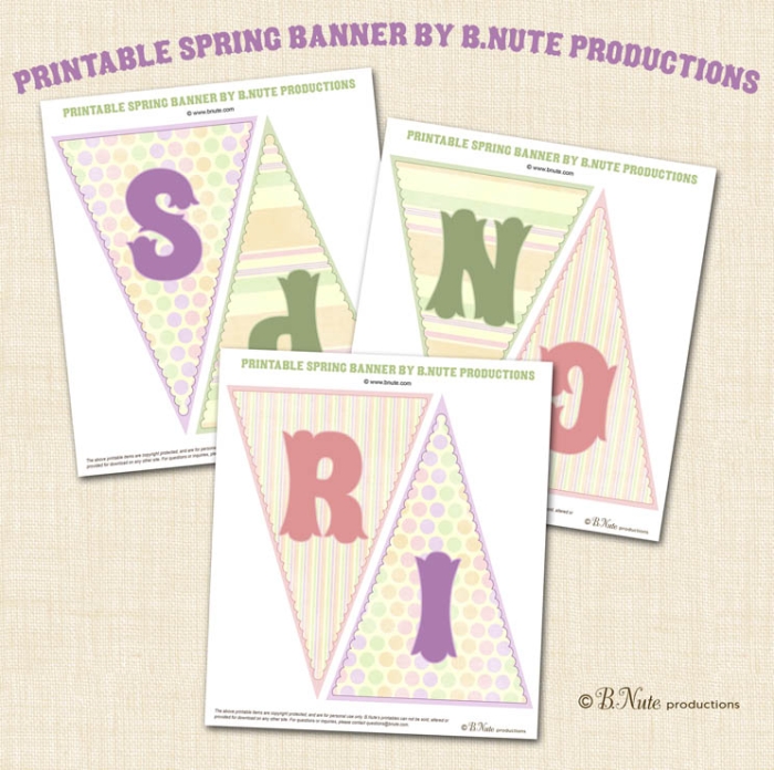 First Grade String a Spring Banner worksheet with colorful spring flowers and pictures to color and string up