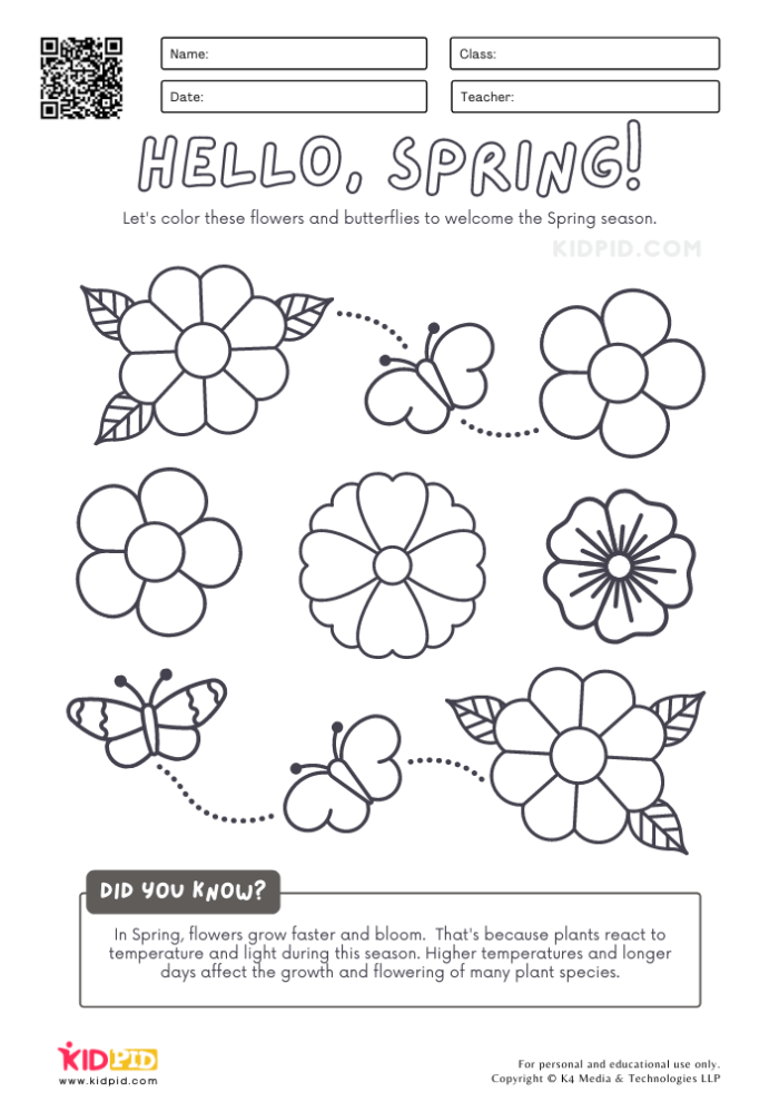 Preschool children circling spring clothes on a What Do You Wear in the Spring worksheet