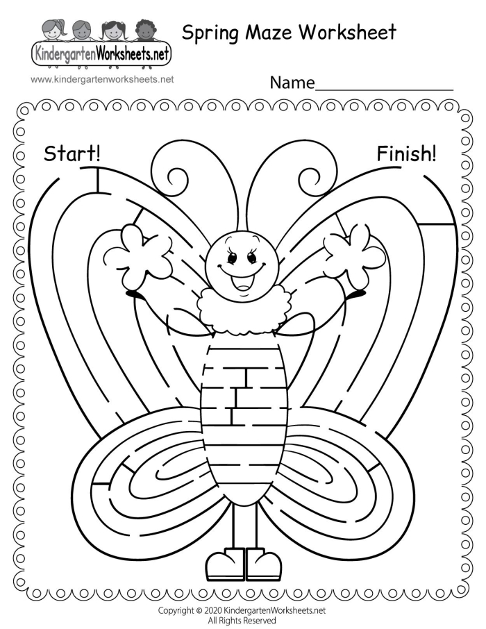 Preschooler circling spring clothes on a What Do You Wear in the Spring worksheet for phonics practice