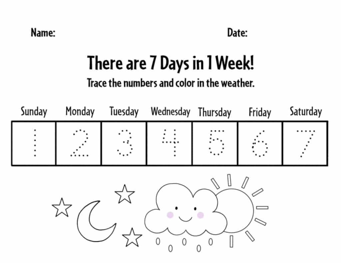 Engaging Spring into Spelling: Days of the Week worksheet for young learners Colorful worksheet designed for teaching children the days of the week
