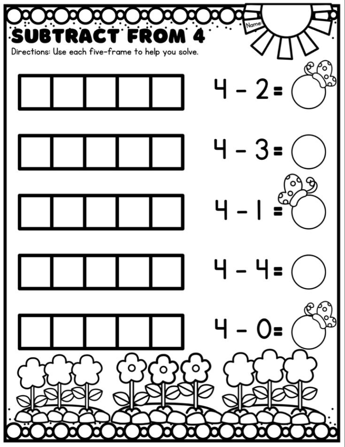 Colorful worksheet featuring fruit and vegetable themed subtraction problems for kindergarten students. Spring Kindergarten Math Assessment Subtraction within 20 worksheet for young learners.