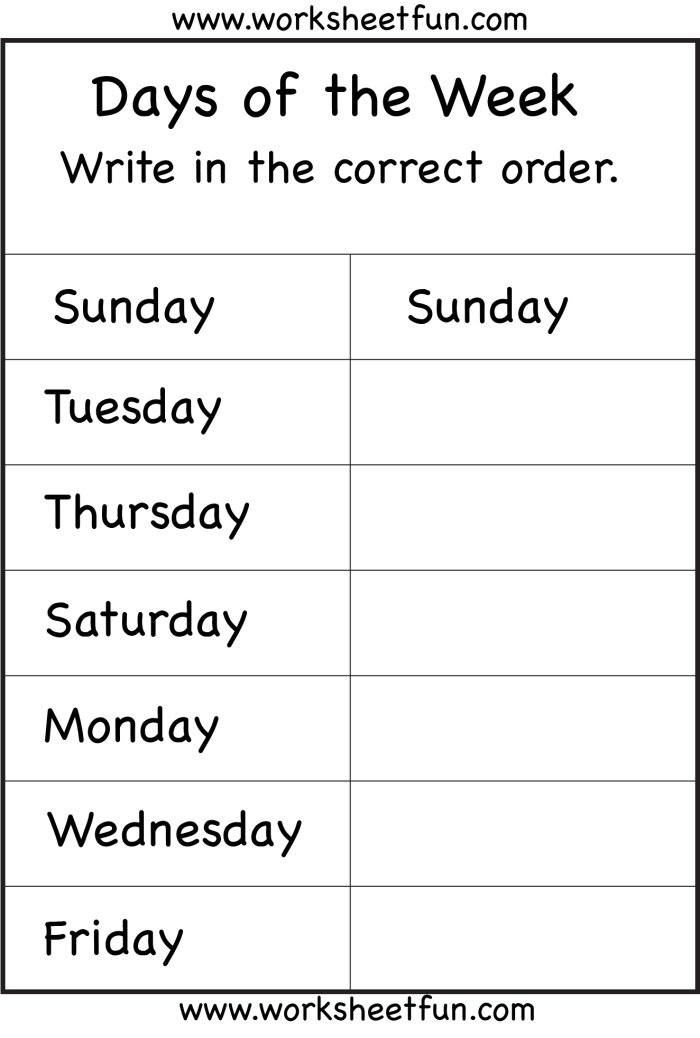 Engaging educational resource for learning days of the week in Geometry Colorful Spring into Spelling worksheet featuring the days of the week