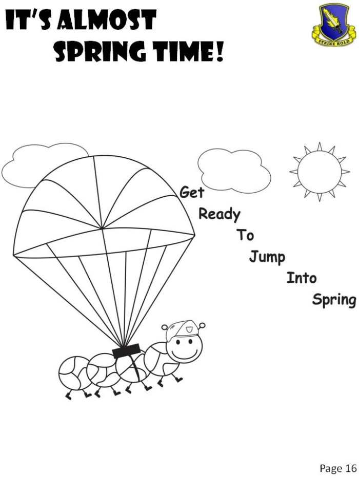 Creative Color the Springtime Scene worksheet for young learners, image 18 Kindergarten worksheet featuring a springtime nature scene with fractions for coloring