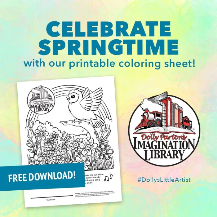 Springtime Tree coloring page featuring butterflies and flowers for young learners, image 22 Color the Springtime Tree worksheet with a flowering tree, butterfly, and lilies for kindergarten reading