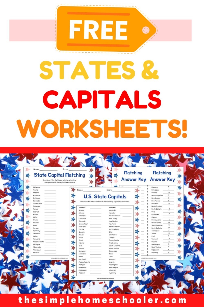 Reading worksheet for Third Grade Worksheet for practicing U.S. states and capitals, featuring a map and exercises for third graders. States and Capitals Practice: What's That State? worksheet image 21.