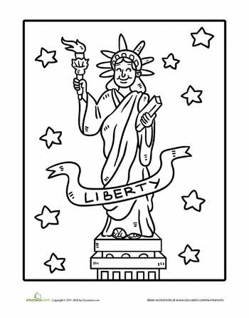 Second Grade German worksheet featuring the Statue of Liberty and family heritage discussion