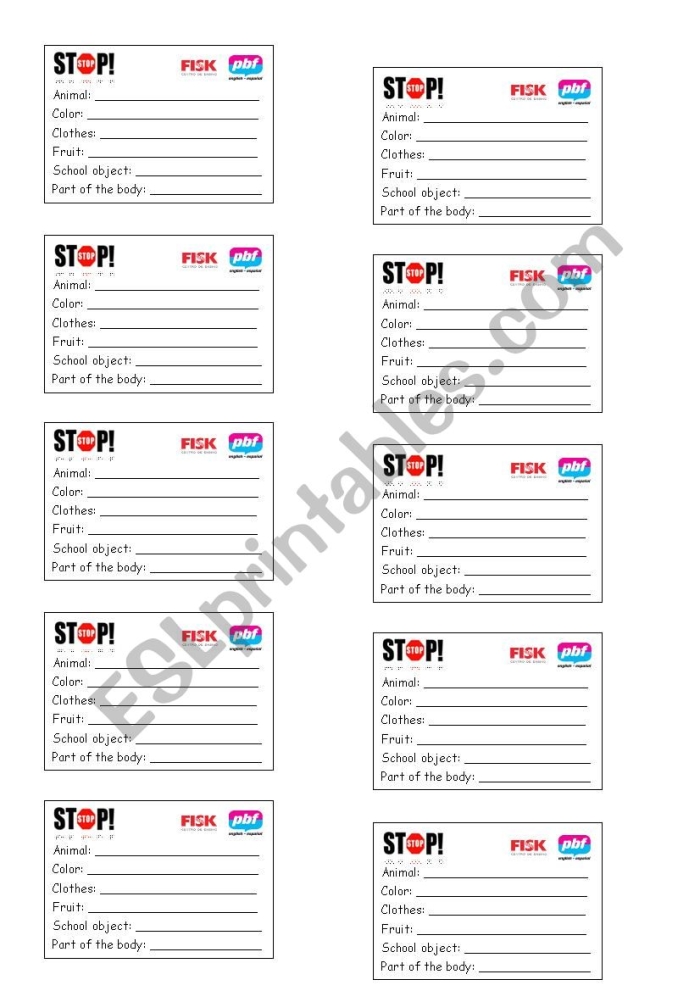 Fourth Grade Life Science Stop Worksheets