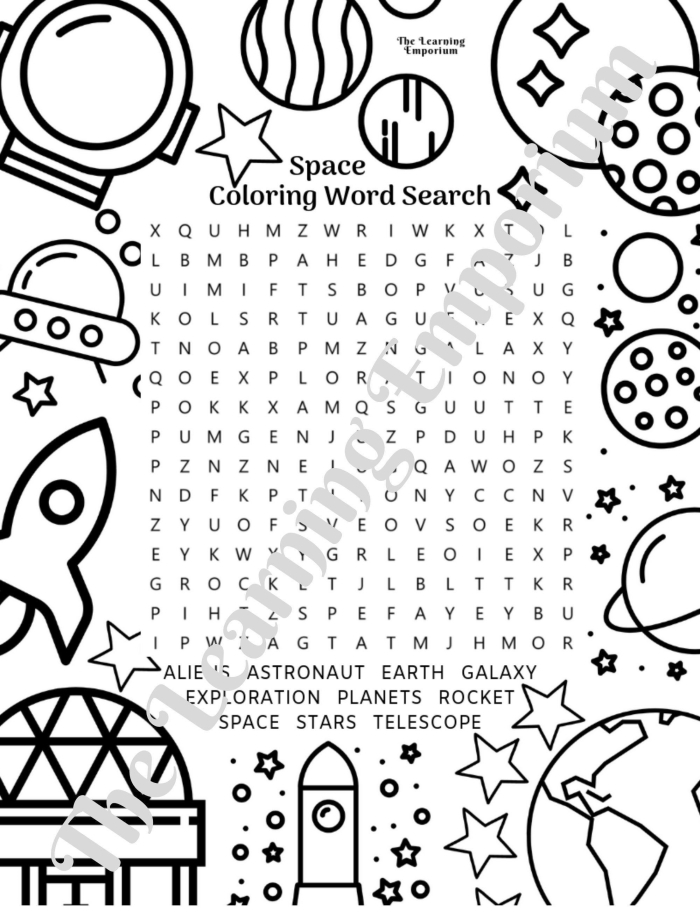 Explore subtraction terms with this fun space-themed word search worksheet for young learners First Grade subtraction word search with an outer space theme for vocabulary practice