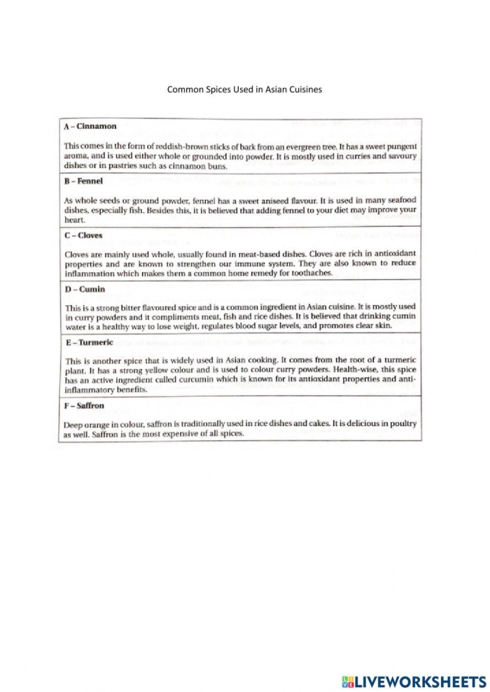 Illustration of the Sugar and Spice worksheet designed for third graders to enhance reading comprehension. Engaging activities to encourage deeper thinking about stories.