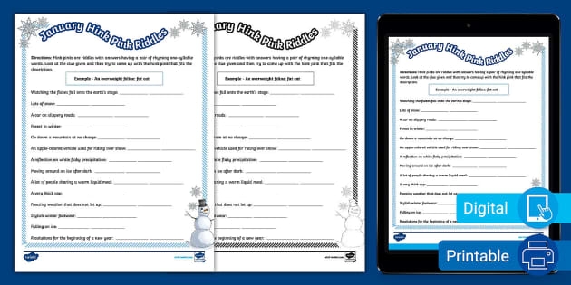 Summer-themed hink pink riddles worksheet for sixth grade reading practice
