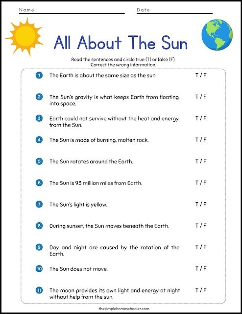 Color and learn with this fun sun-themed worksheet for young learners Kindergarten worksheet showing a bright sun and children coloring a sunny day scene