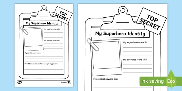 Engaging Super Hero worksheet for building writing skills in grade two students Second grader completing a Super Hero Supporting Details worksheet with colorful illustrations