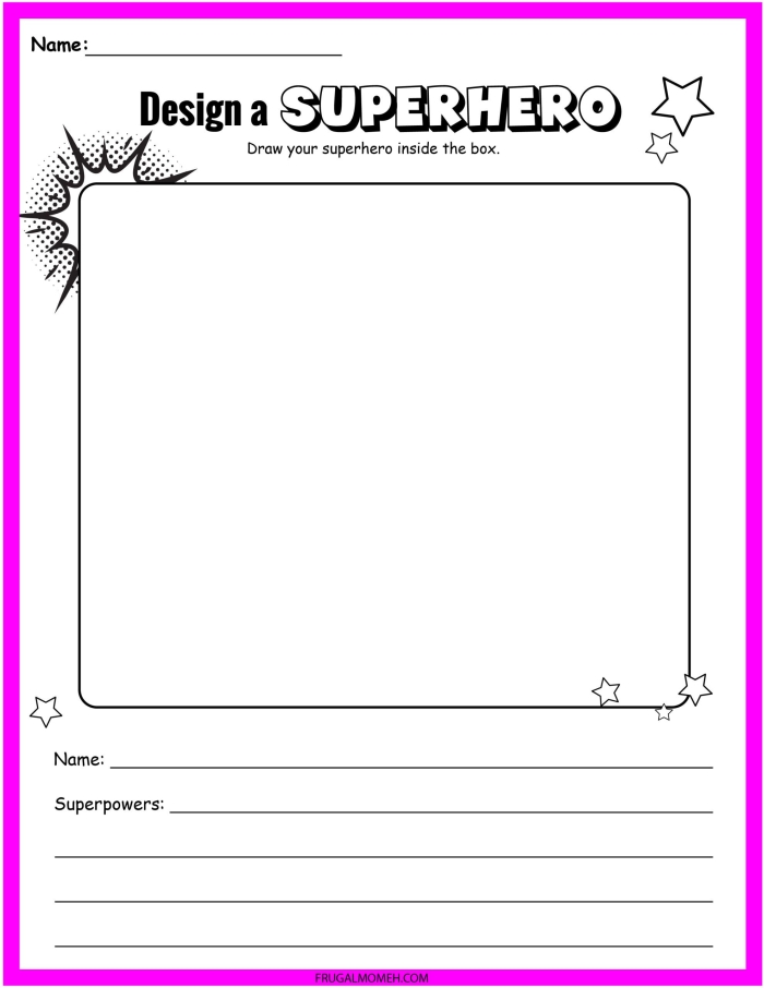 Engaging Super Hero Supporting Details activity for young writers in grade two Second grade worksheet featuring a superhero theme to practice supporting details