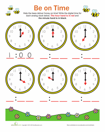 Telling Time with Melissa Mouse 1 worksheet for early learners Worksheet featuring Melissa Mouse helping kindergarteners tell time with clocks