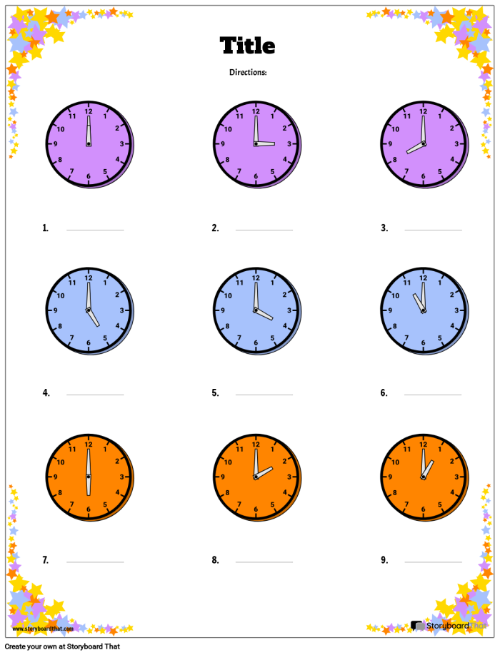 Second Grade Record the Time worksheet focusing on telling time skills