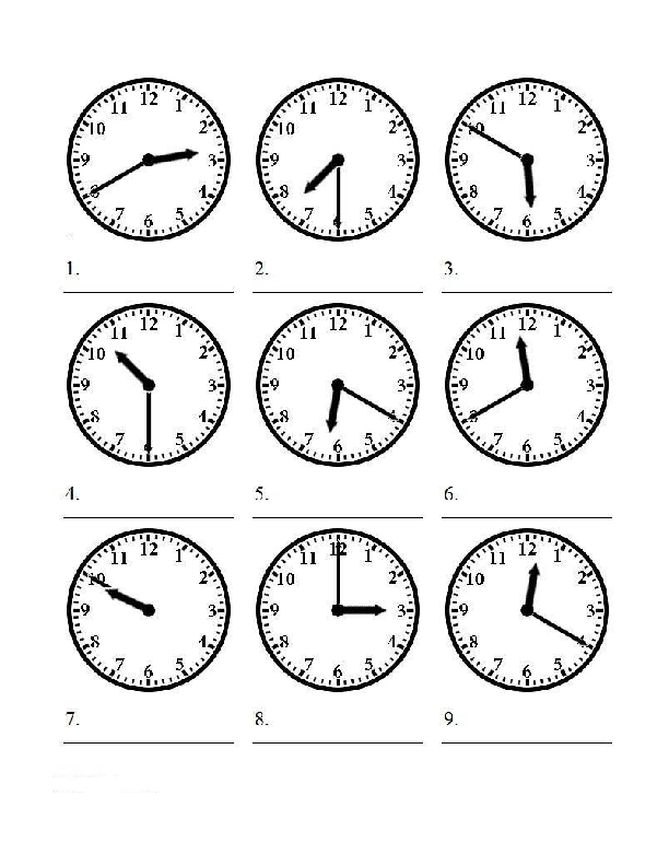 Second Grade student completing a Record the Time worksheet focused on telling time