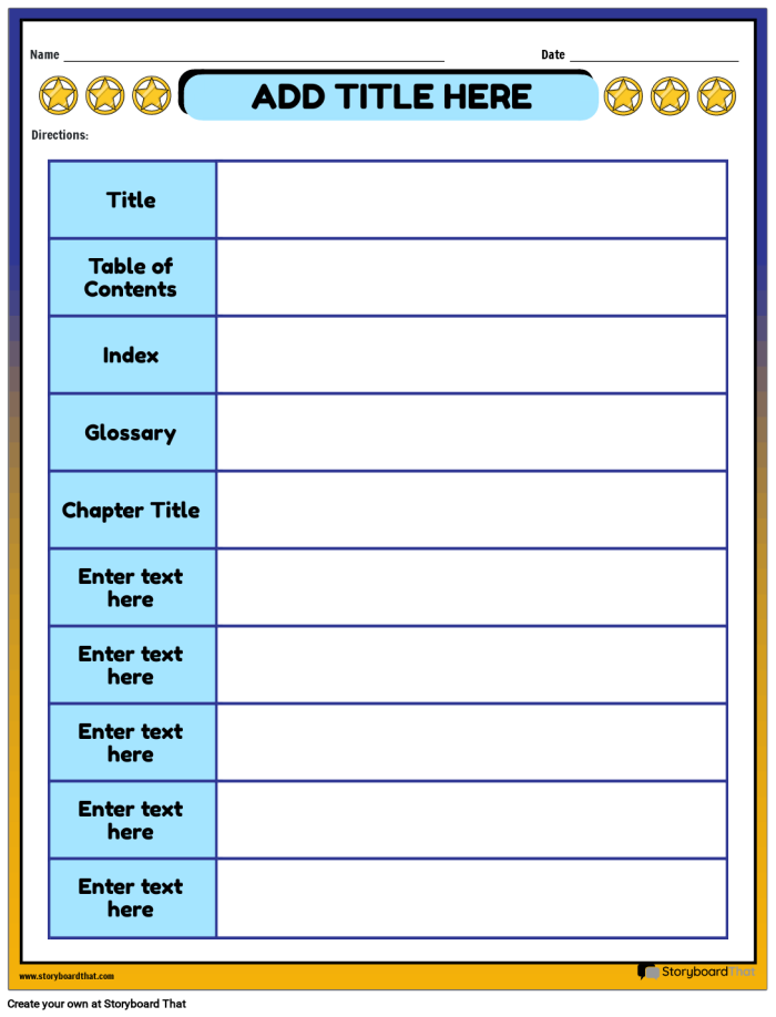 Text Features Sort worksheet for fourth graders to enhance their understanding of text elements