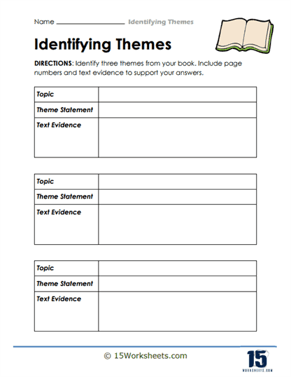 Division worksheet for Fourth Grade Reflection Cards worksheet for exploring literary themes in fourth grade. Thinking About Themes: Reflection Cards for Division activities.