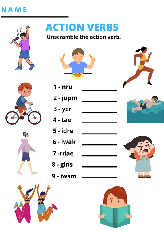 Action verbs practice page for third graders teaching active and passive verb usage Third grade worksheet focused on identifying action verbs with examples and exercises