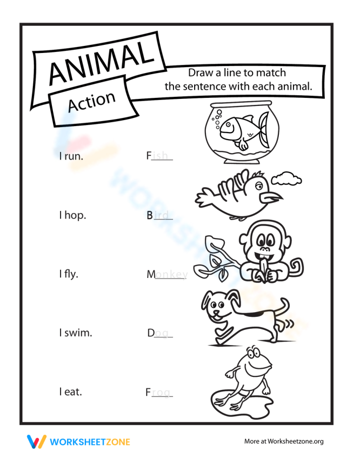 Worksheet page 21 focusing on active and passive verbs in sentences Third Grade Identifying Action Verbs worksheet for grammar practice