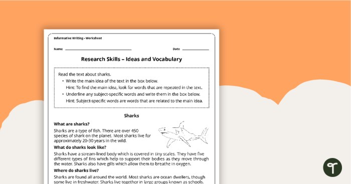 Third Grade student filling out My Research Notes worksheet for addition practice