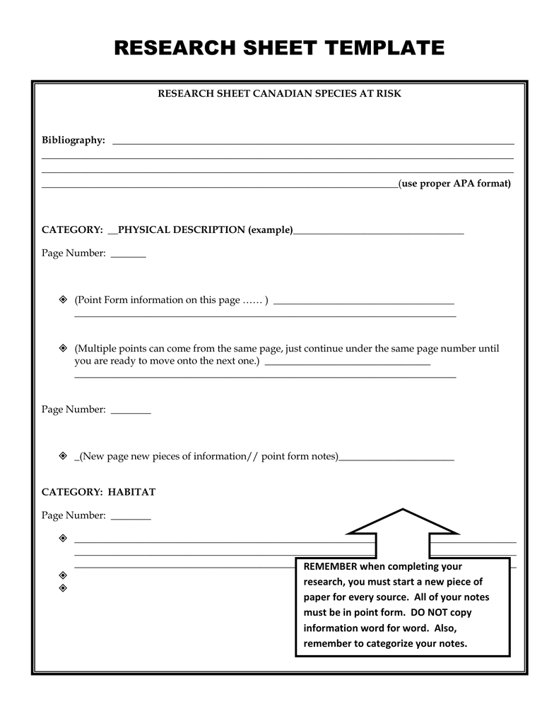Third Grade Addition worksheet for organizing research notes in informational writing