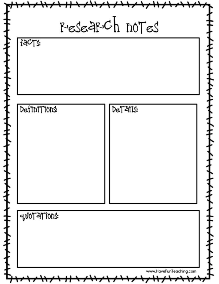 My Research Notes Worksheets for Addition